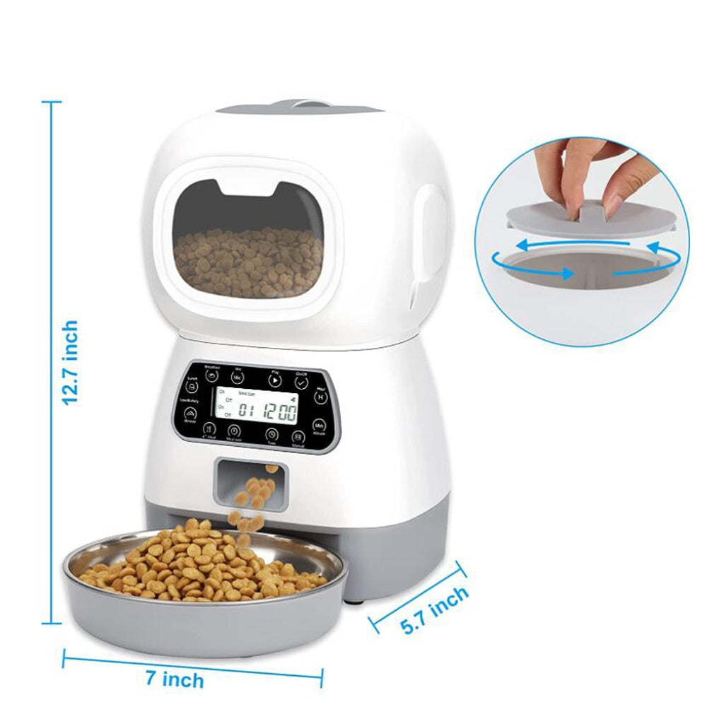 3.5L automatic food dispenser for dogs or cats with WIFI